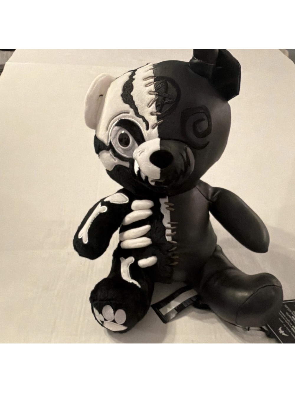 Killstar Kreepsures Black   & White Spooky Skeleton Bear Plush Toy - Kids
